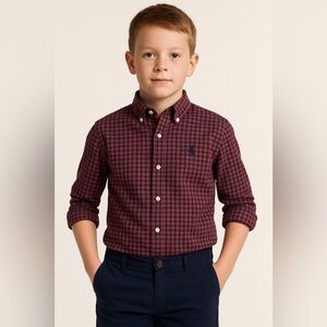Ralph Lauren Boys Plaid Button-Down Shirt L (14–16)